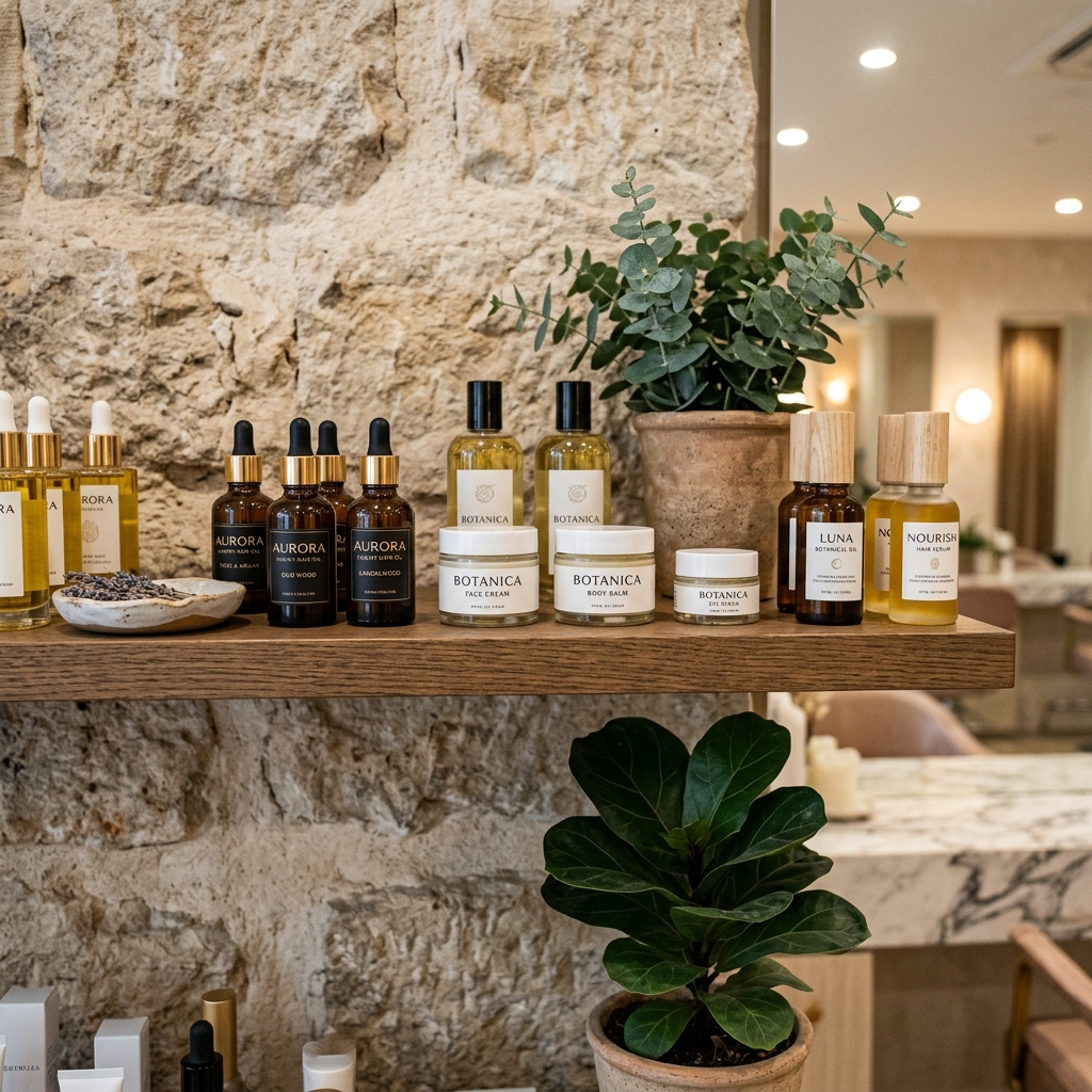 Product shelf styled in the studio